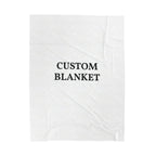 Custom Velveteen Plush Blanket — Personalized Photo & Text Throw