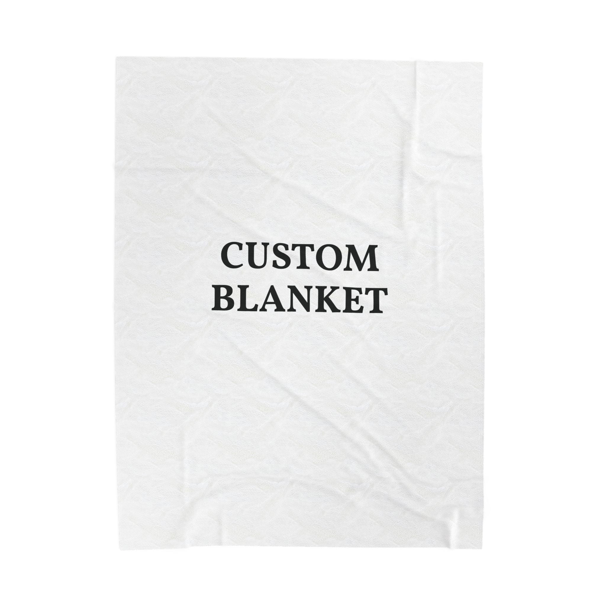 Custom Velveteen Plush Blanket — Personalized Photo & Text Throw