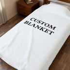 Custom Velveteen Plush Blanket — Personalized Photo & Text Throw