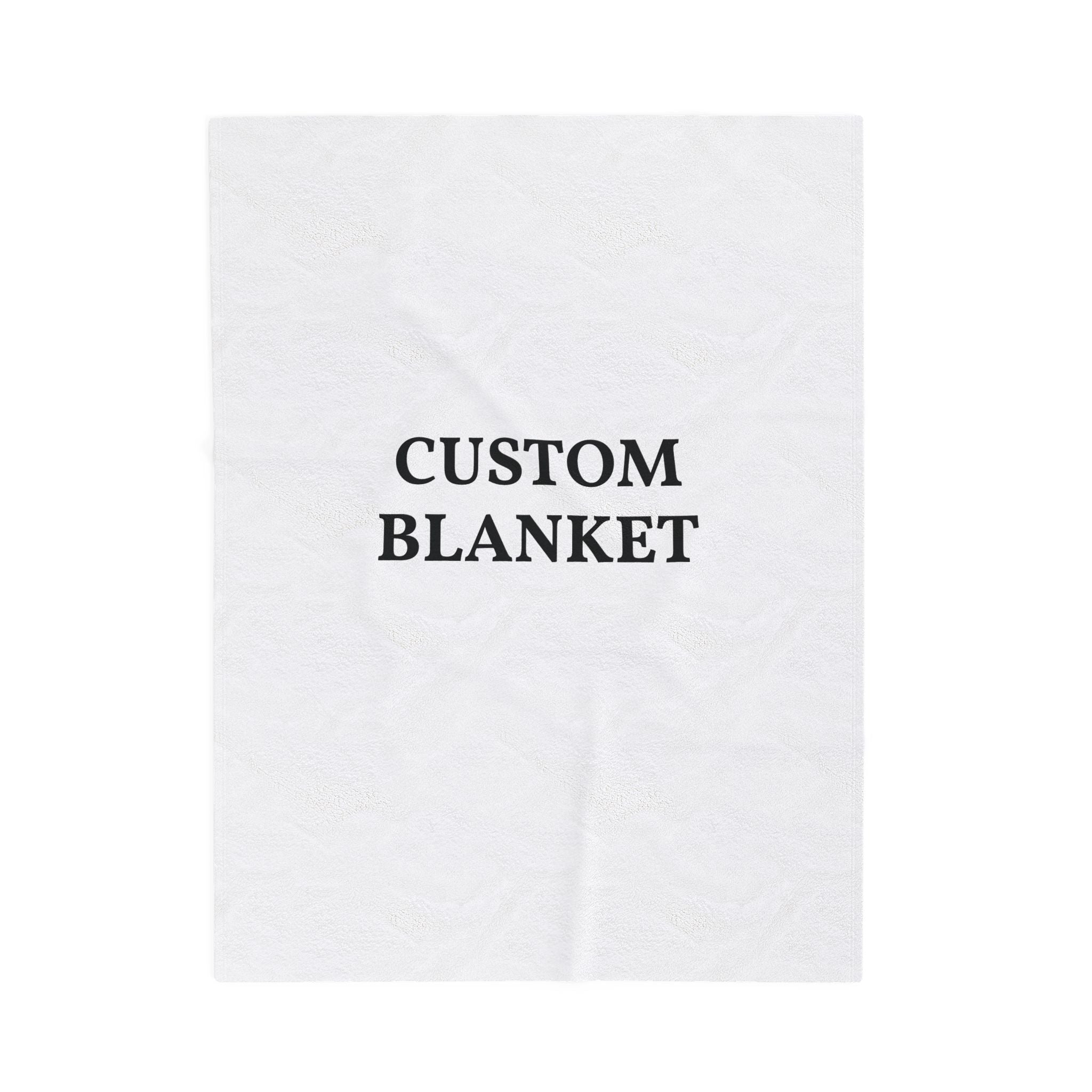 Custom Velveteen Plush Blanket — Personalized Photo & Text Throw