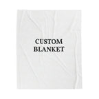 Custom Velveteen Plush Blanket — Personalized Photo & Text Throw