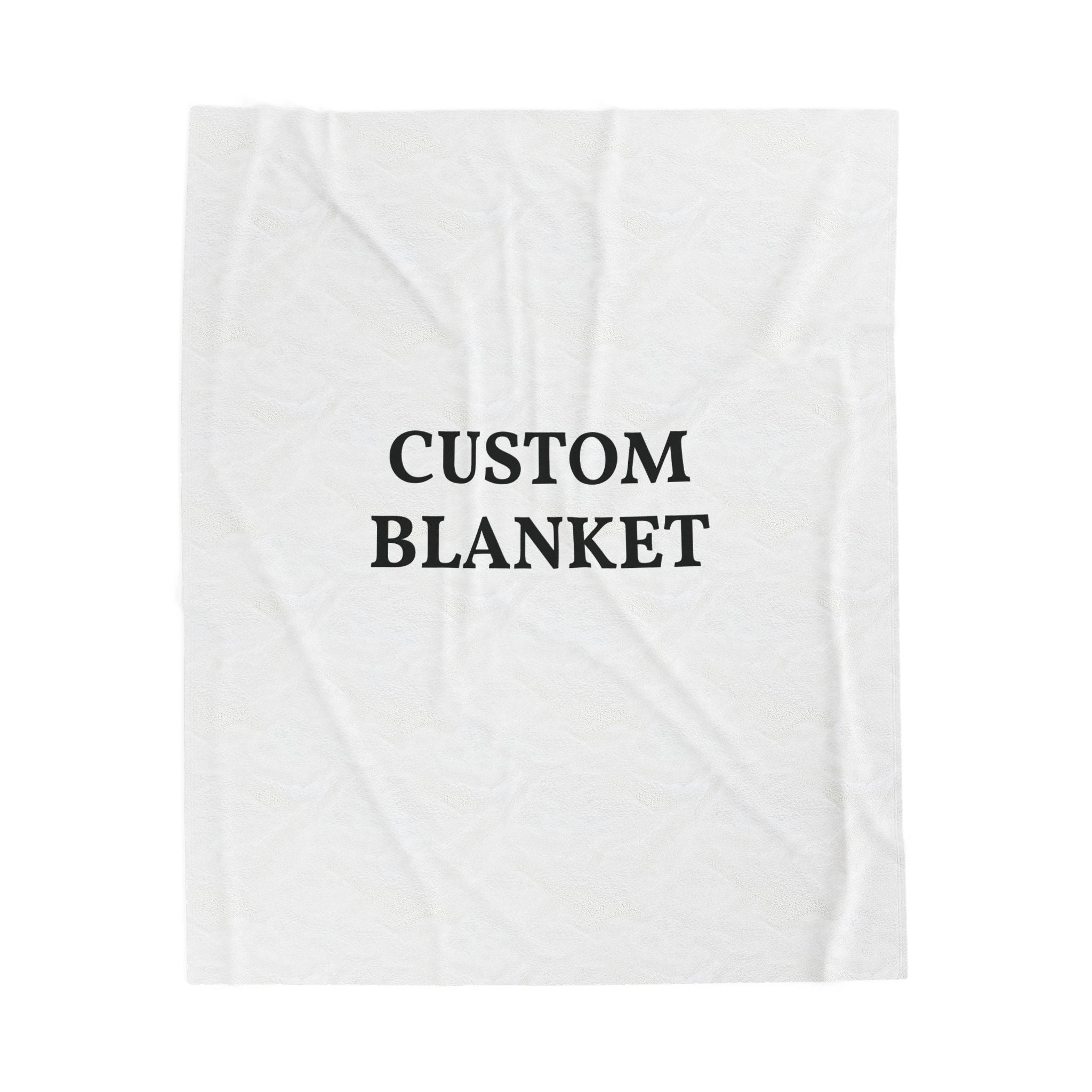 Custom Velveteen Plush Blanket — Personalized Photo & Text Throw