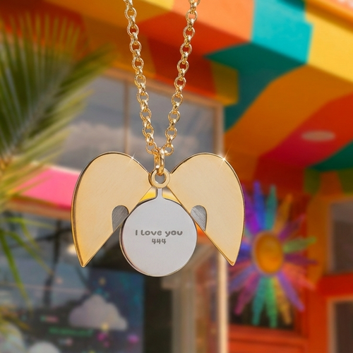 Custom Message Heart Necklace