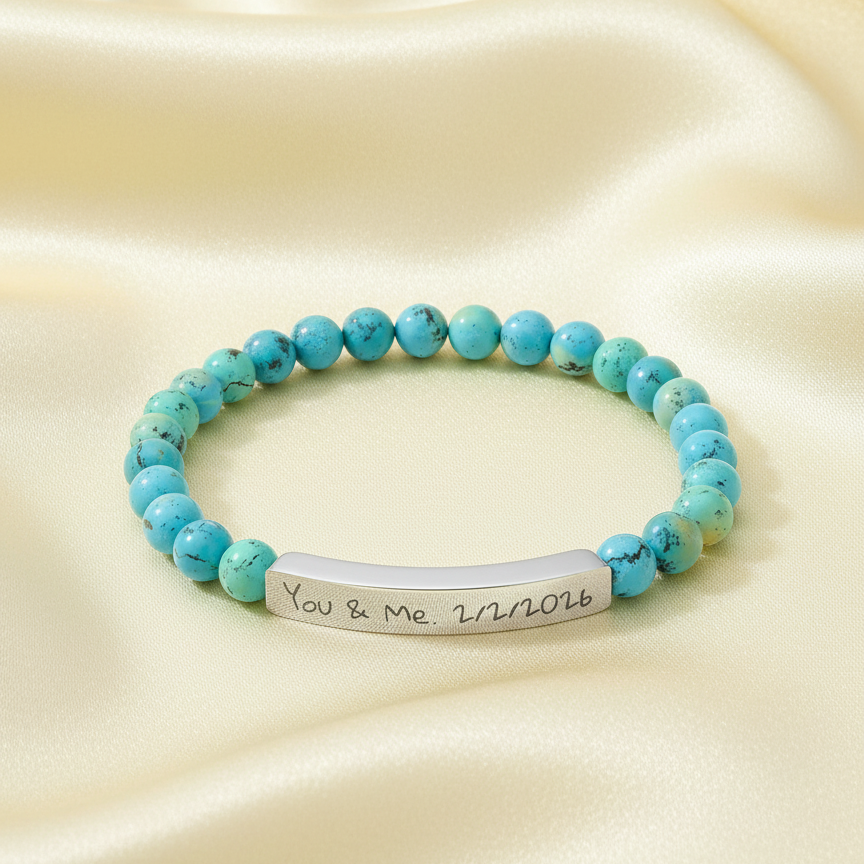 Custom Stone Bracelet (Engraving)